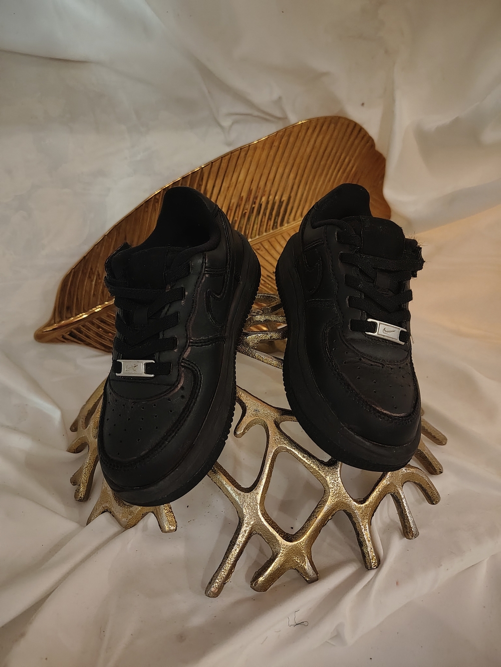 Puma Black Leather Low-Top Sneaker